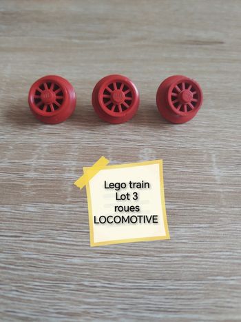 Lego train lot 3 roues locomotive