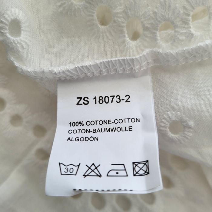 Chemise/blouse en dentelle blanche manches courtes neuve avec étiquette TU (44/48) Z Studio - photo numéro 10