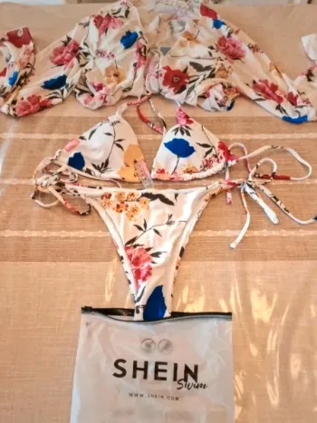 Maillot de bain 3 pièces avec Kimono, neuf, Shein, taille L