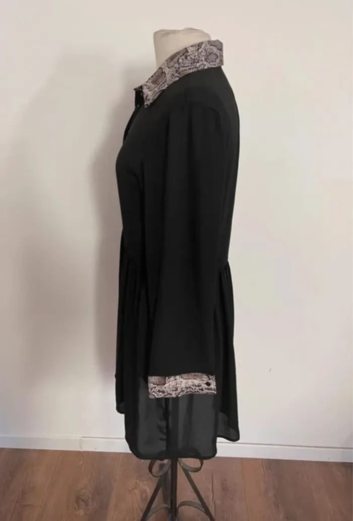Superbe robe fluide noire et serpent Zara 🌸 L - photo numéro 6