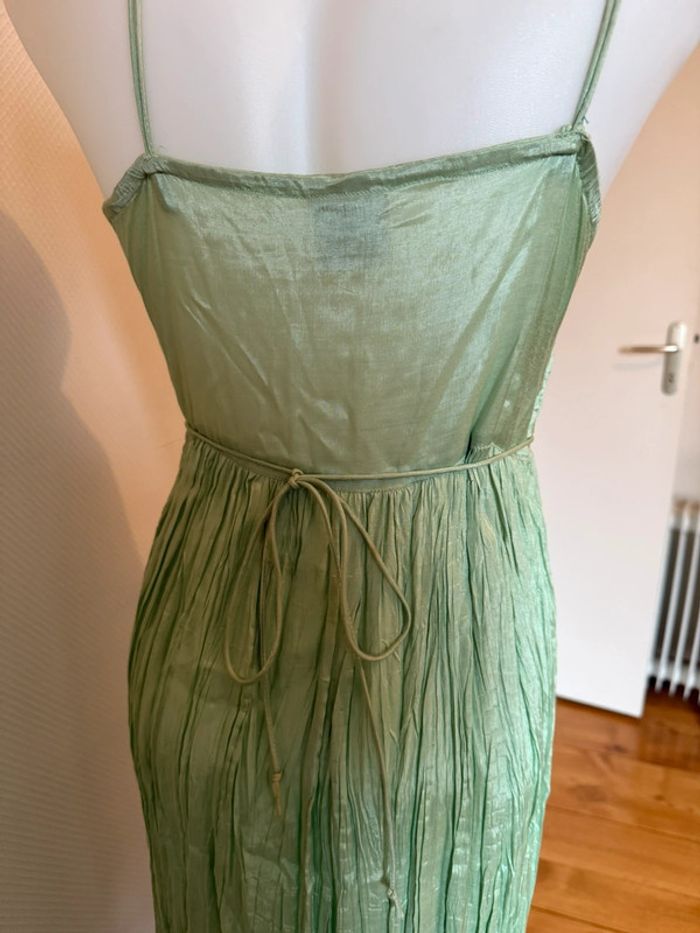 Robe vintage en très bon état taille M tribal verte - photo numéro 6