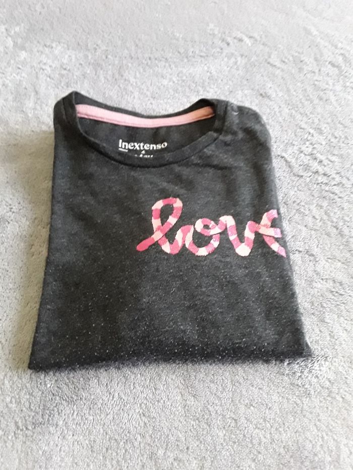 Tee shirt manches longues fille 4 ans