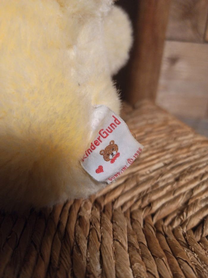 peluche singe jaune Kinder gund 1986 tbe - photo numéro 3