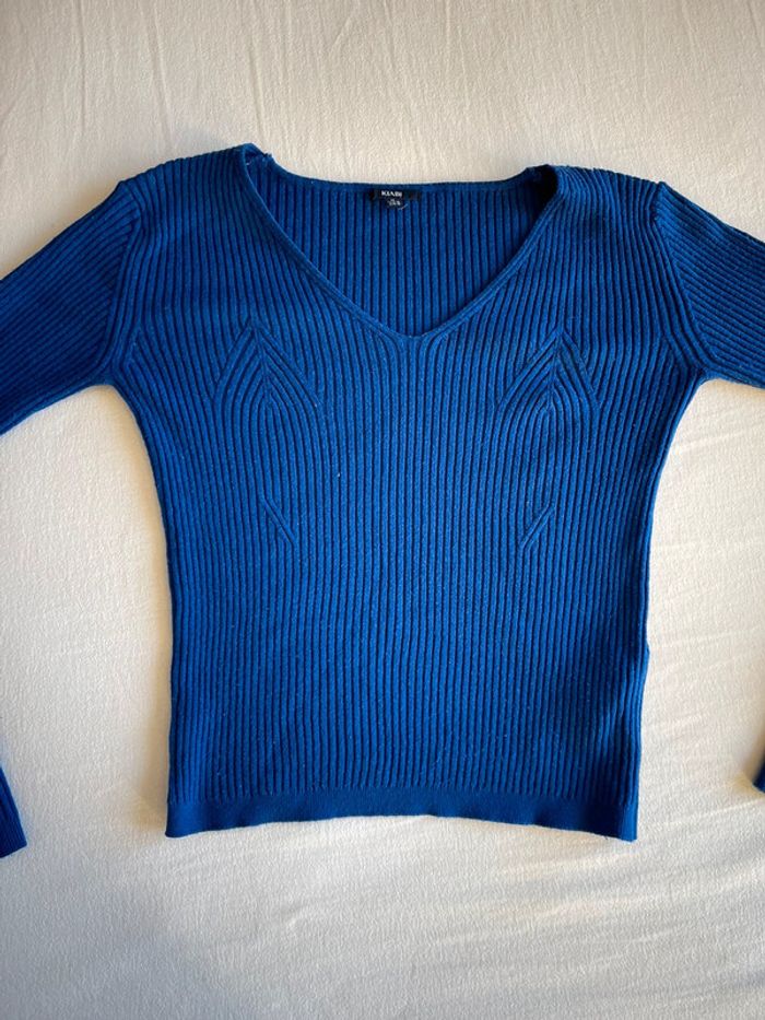 Pull bleue Kiabi M - photo numéro 3