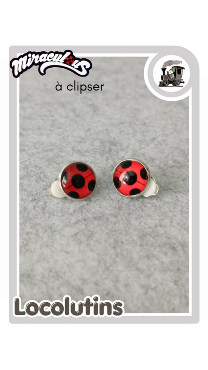 🚂 Boucles d’oreilles Miraculous à clipser