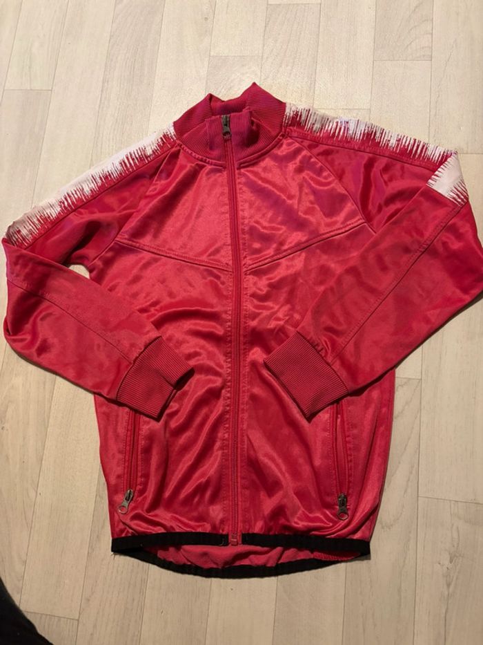 Veste de jogging fuchsia et blanc 12 ans zippé