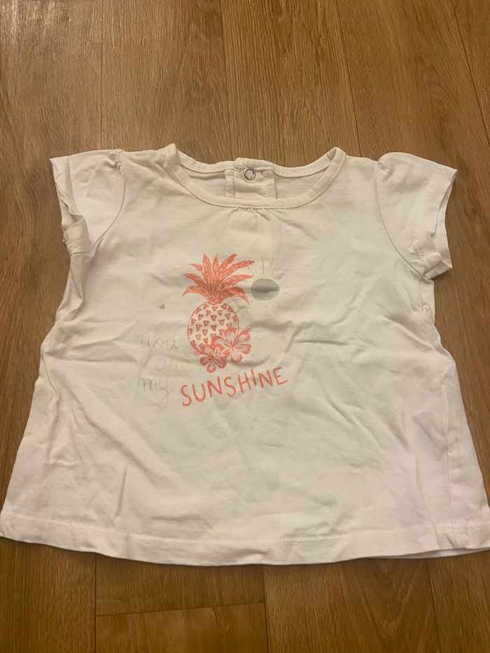 Lot de 4 t-shirt bébé fille 6M - photo numéro 2