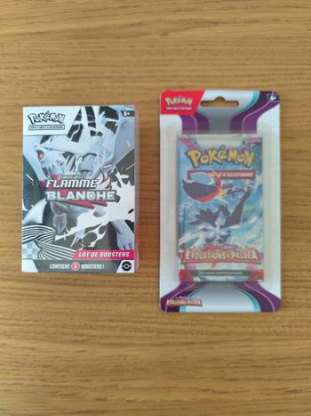 Lot bundle Flamme blanche et booster blister EV2 cartes Pokémon 