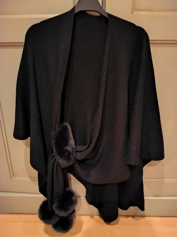 Poncho noir taille unique