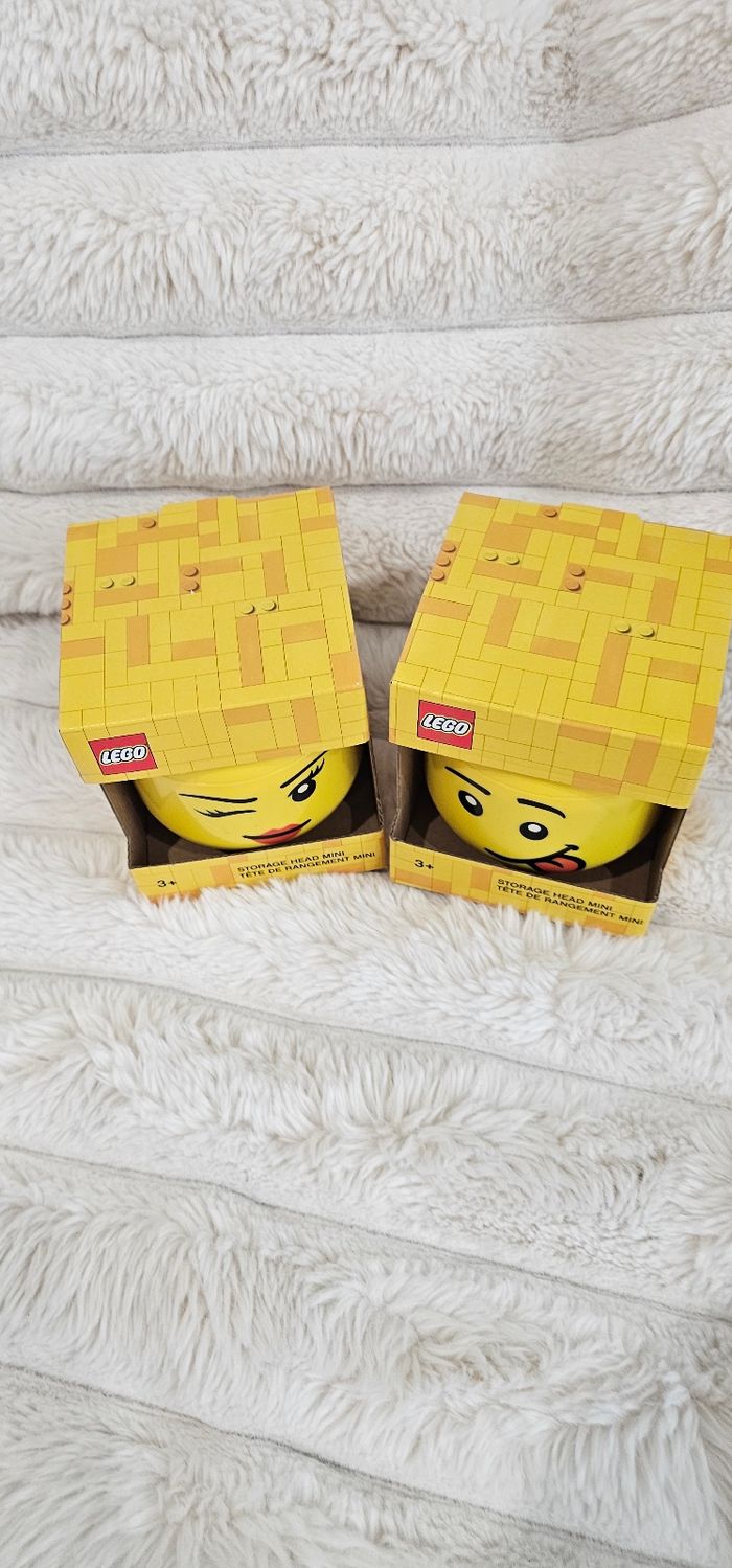Lot de 2 têtes de rangement Lego mini Neufs - photo numéro 4