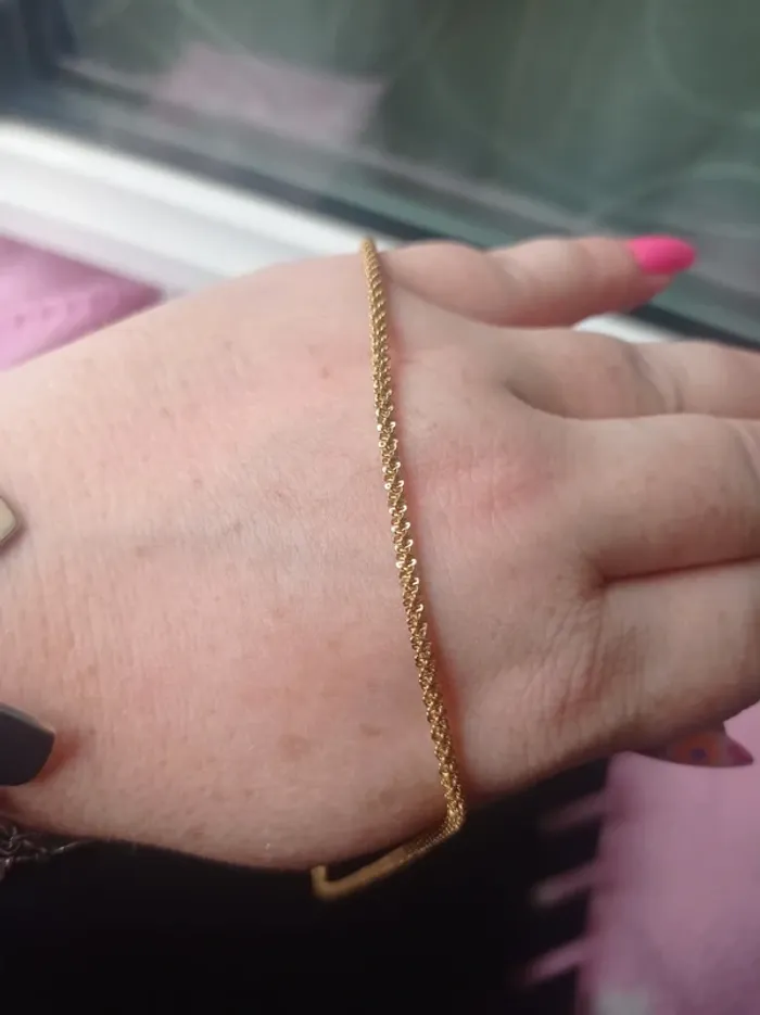 Collier chaine en acier inoxydable doré - photo numéro 4