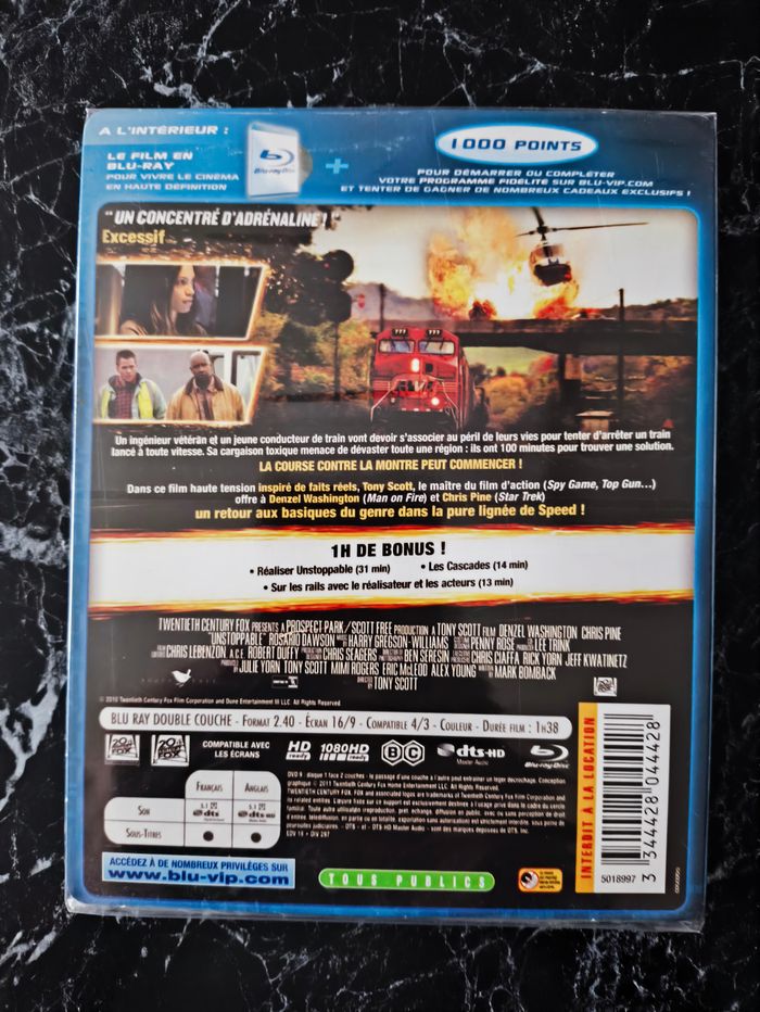Unstoppable (neuf) en Blu-ray - photo numéro 2