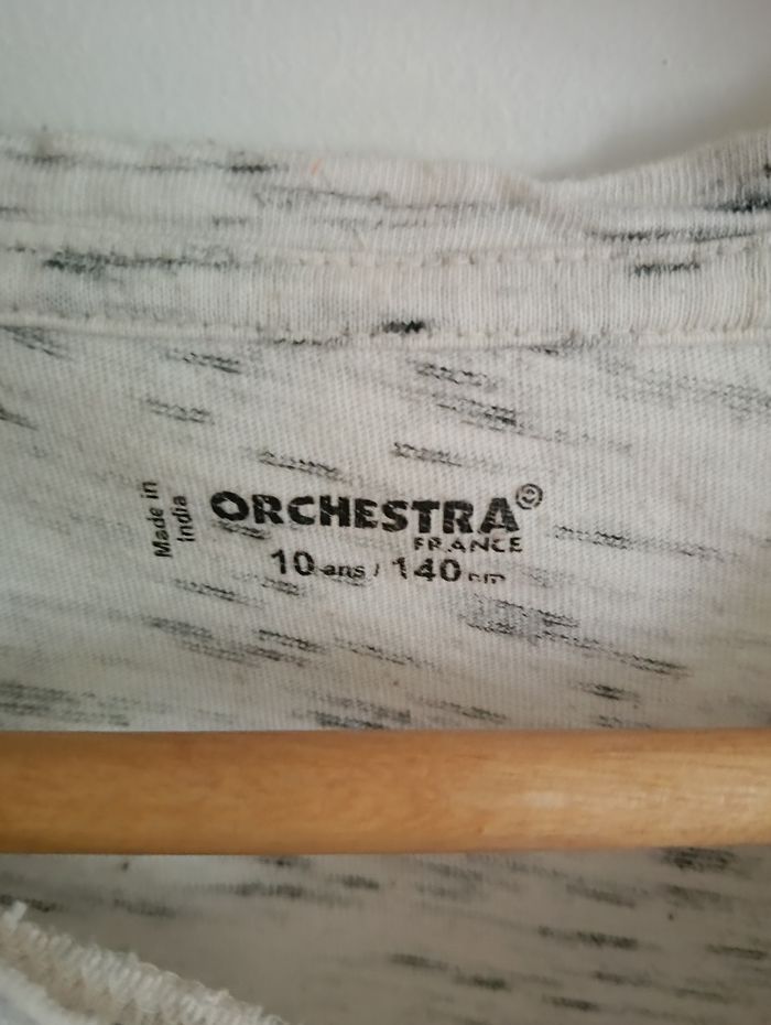 Tee shirt gris motifs orchestra 10ans - photo numéro 2