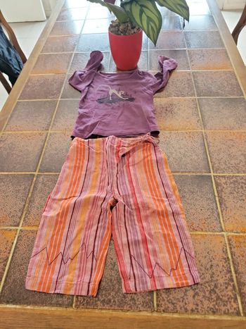 Lot pantalon et tee shirt manches longues