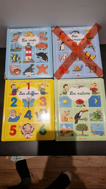 Lot livres L'imagerie des Tout-petits, Les chiffres, les animaux, la nature, la mer