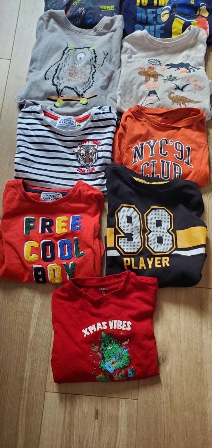 Lot 11 t-shirts manches longues 5ans - photo numéro 2