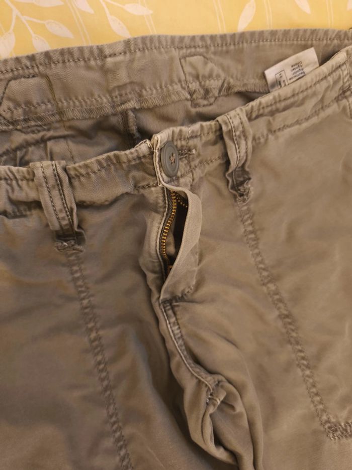 Pantalon Temps des Cerises Femme Taille 31 Beige - photo numéro 3