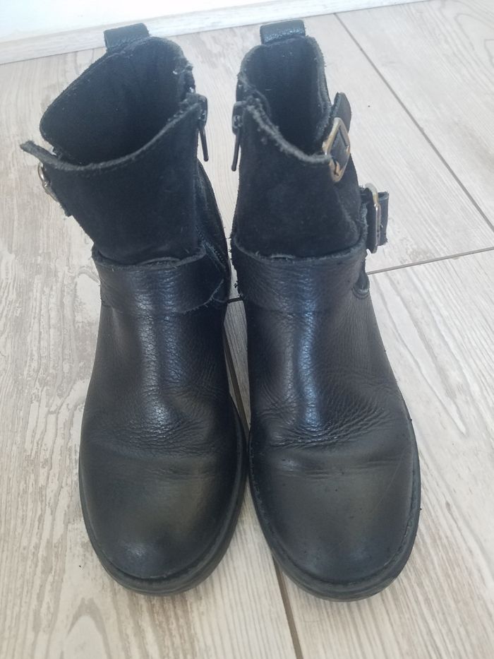 Bottines fille  en cuir André noir t 32 - photo numéro 3