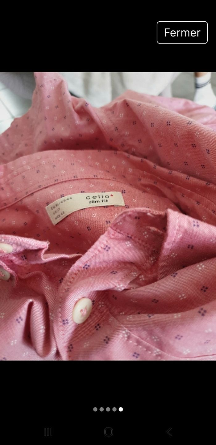 Chemise rose Celio - photo numéro 5