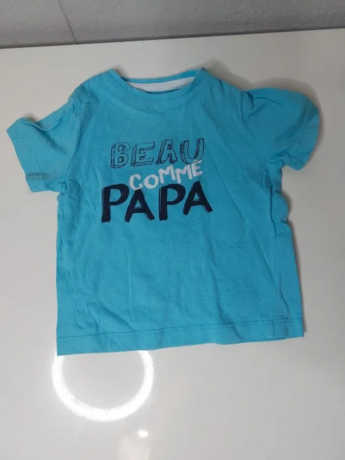 Tee-shirt bleu imprimé "Bébérêve "