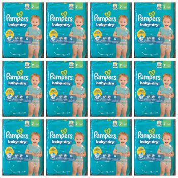 Lot de 240 Couches Pampers Baby Dry 15+ kg Taille 7 Neuf