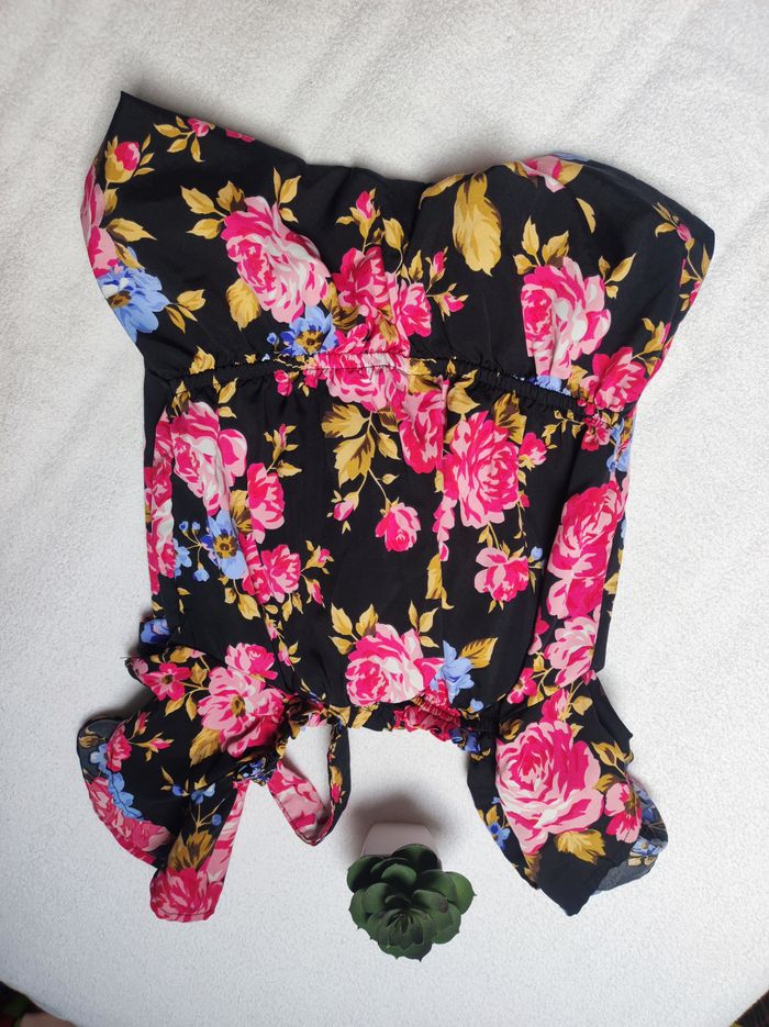 Combi pantalon légère noire à fleurs – Taille 12/13 ans – Shein
