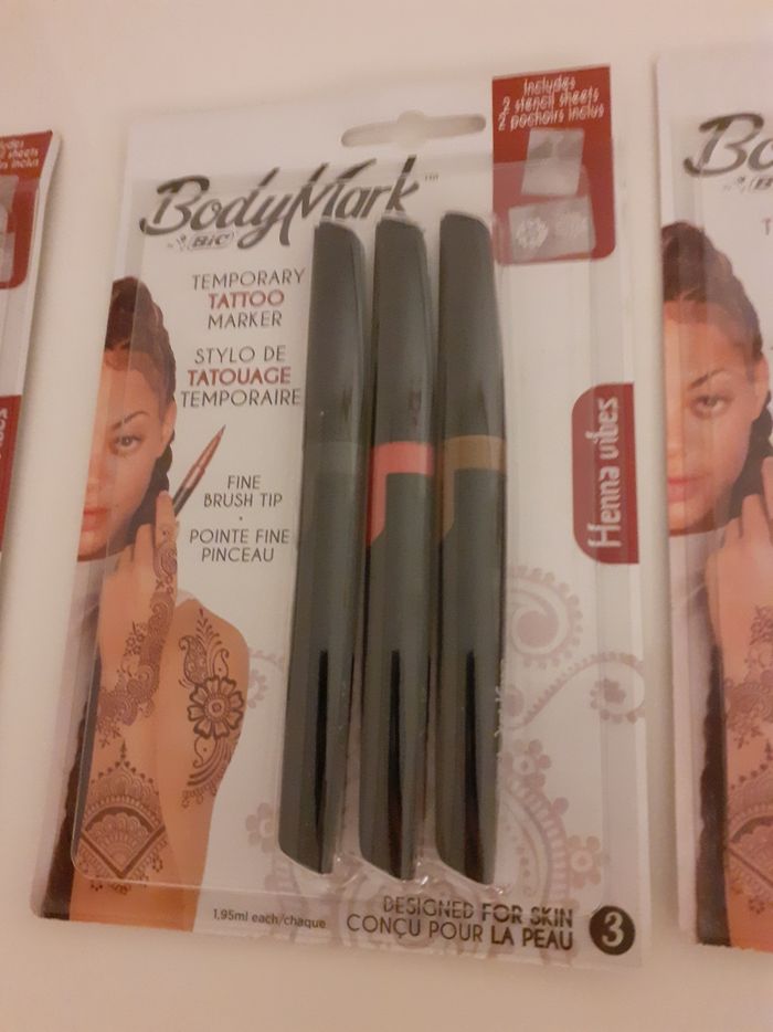 Lot de stylos pour tatouages temporaires - photo numéro 2