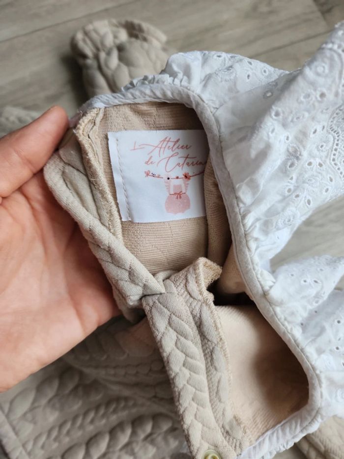 Ensemble Alix beige col broderie 24/36mois - photo numéro 13