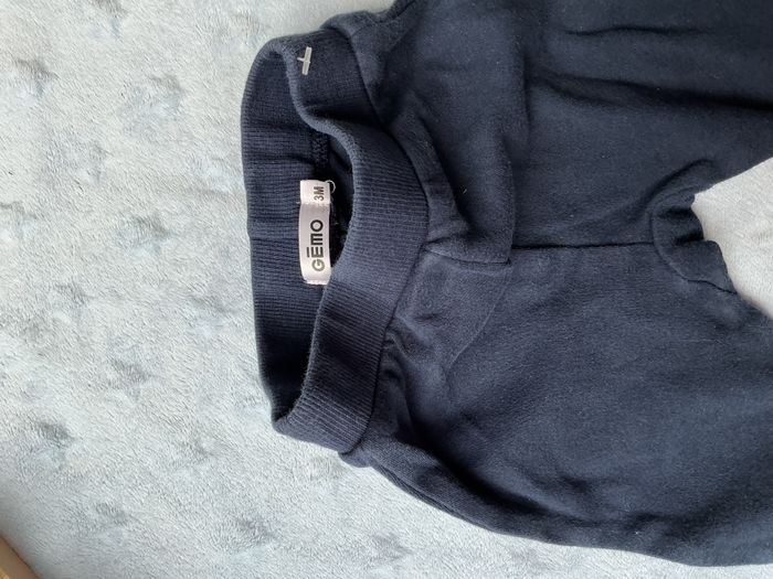 pantalon de jogging bleu marine taille élastique 3 mois gémo - photo numéro 7