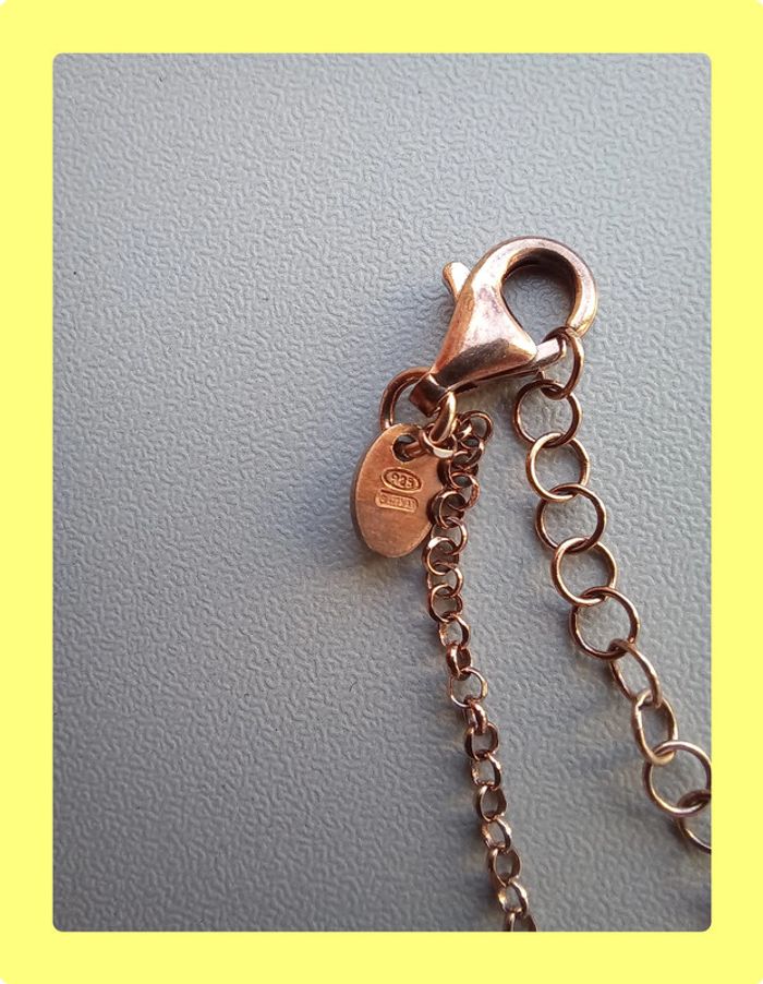 Collier pendentif "Cercles & Chaînes" en vermeil (Argent 925 plaqué or rose) - Diamantor - photo numéro 7