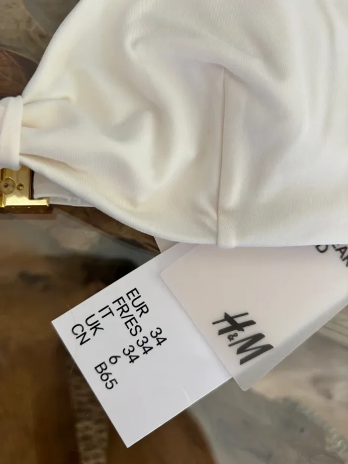 Haut de maillot de bain H&M écru 34 - photo numéro 4