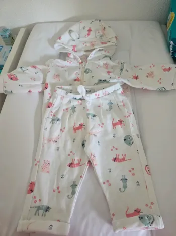 Ensemble jogging bébé fille 12 mois