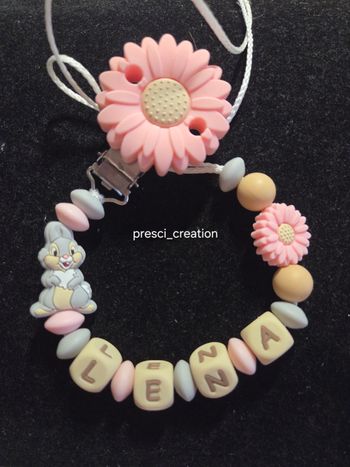 Attache tétine silicone panpan gleur