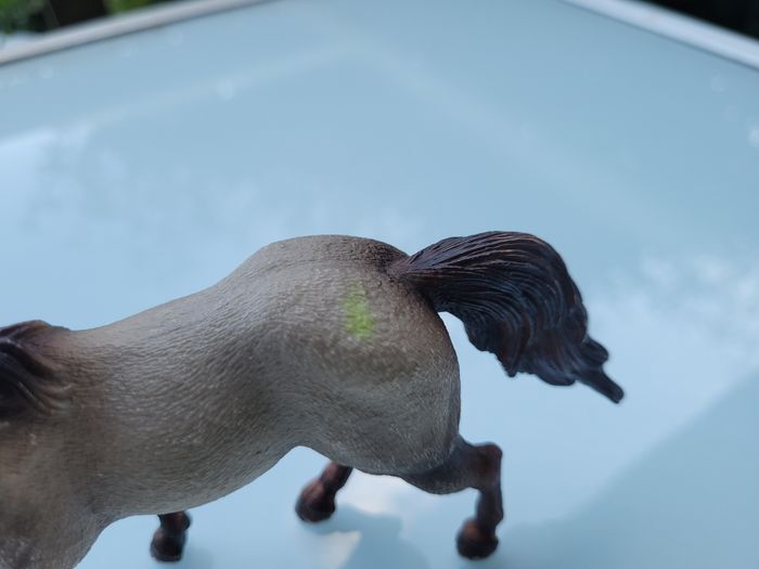 Lot de 3 Chevaux Scheich : 1 marron et noir, 1 marron/gris et 1 marron crinière tressée noeuds verts - photo numéro 7