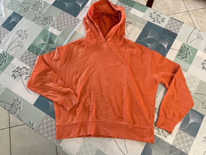 Sweat à capuche orange Kiabi S/34-36