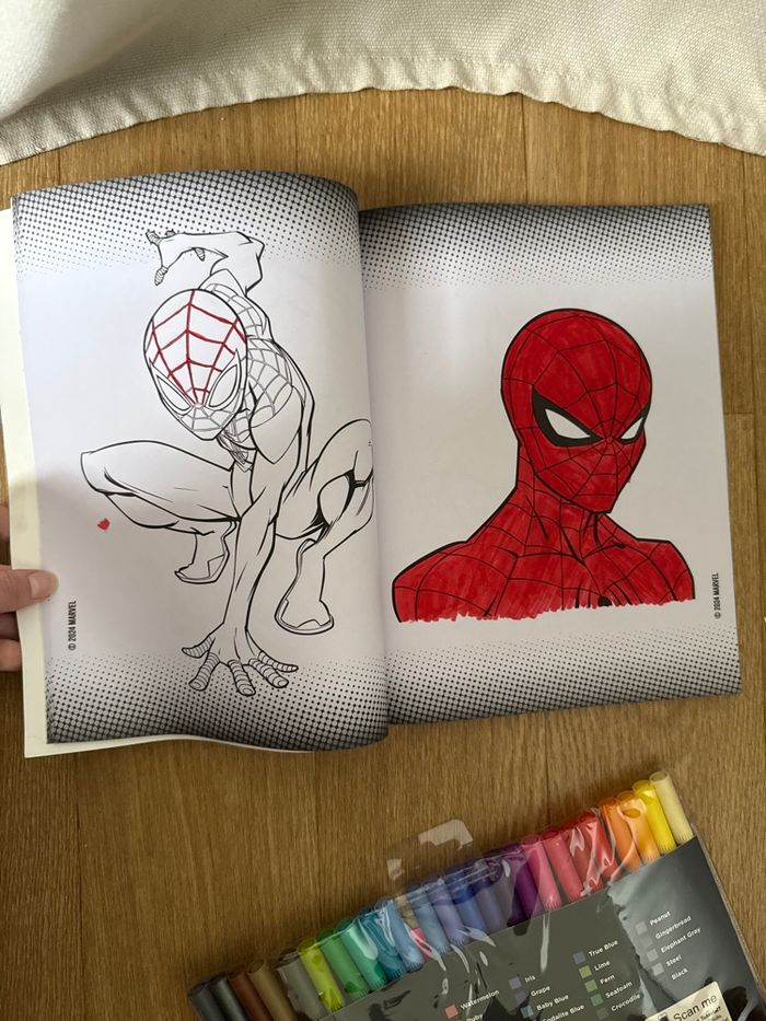 Coloriage spiderman + feutres - photo numéro 4