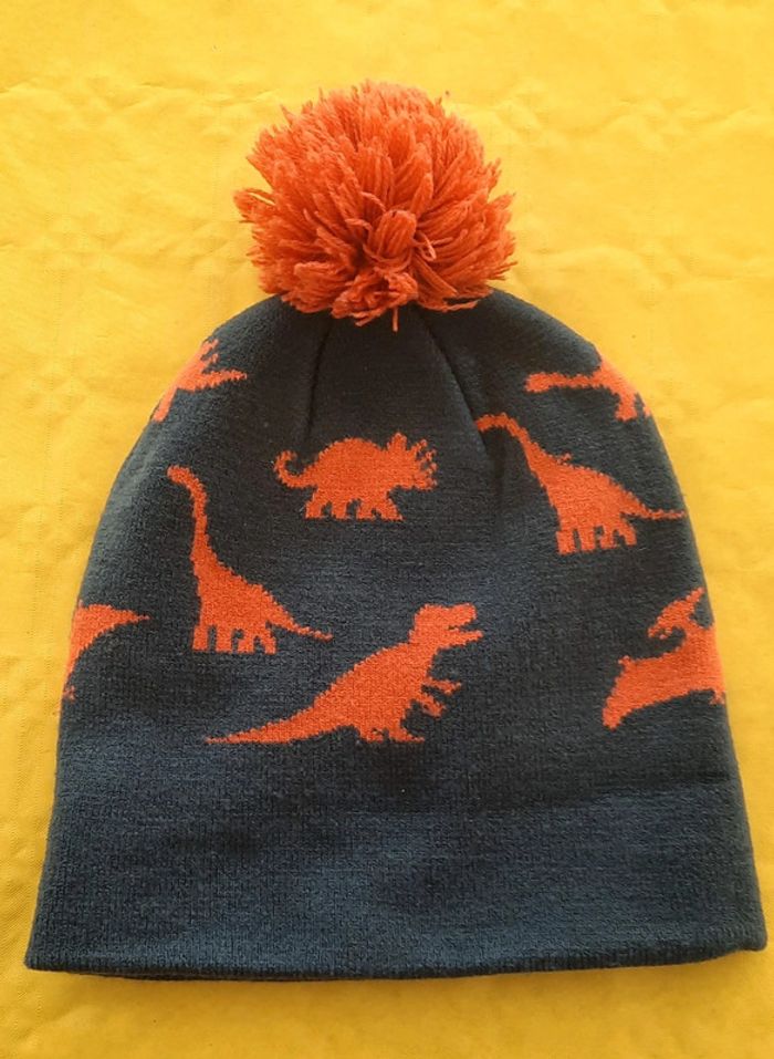 Bonnet Dinosaures avec pompom