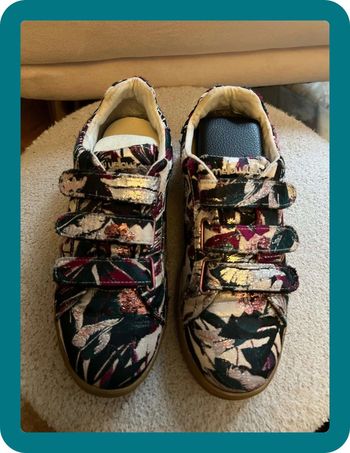 Sneakers jacquard et lurex à scratch taille 36 - Mellow Yellow