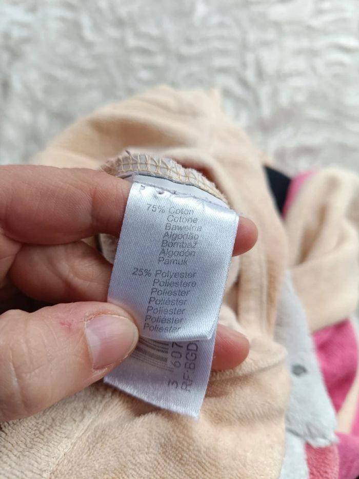 Pyjama grenouillère velours Fille 18 mois souris Tissaia - photo numéro 7