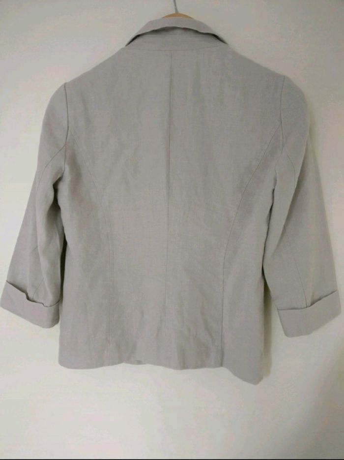 Veste en lin beige - photo numéro 2