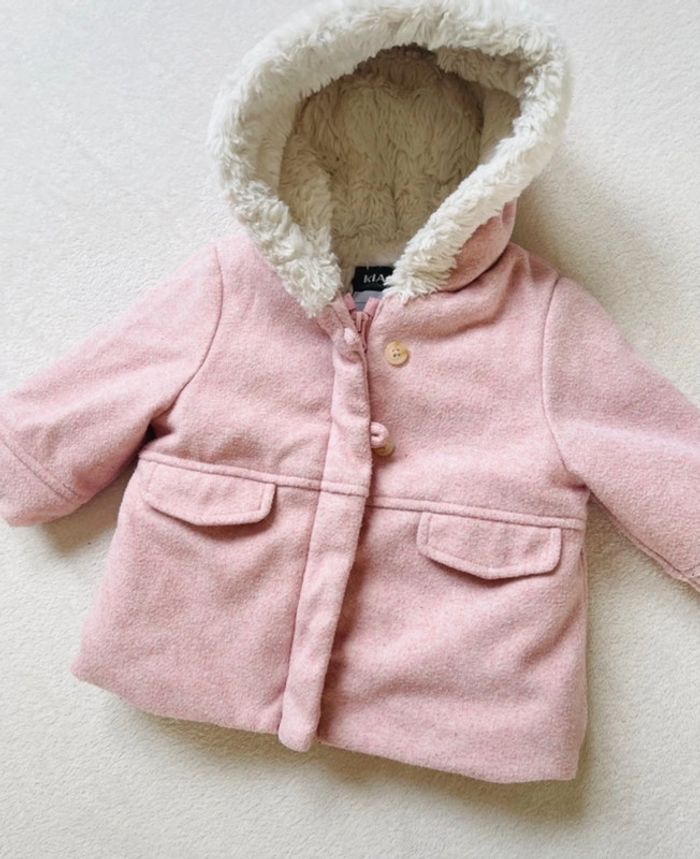 Manteau rose à capuche 12 mois - Kiabi - photo numéro 3