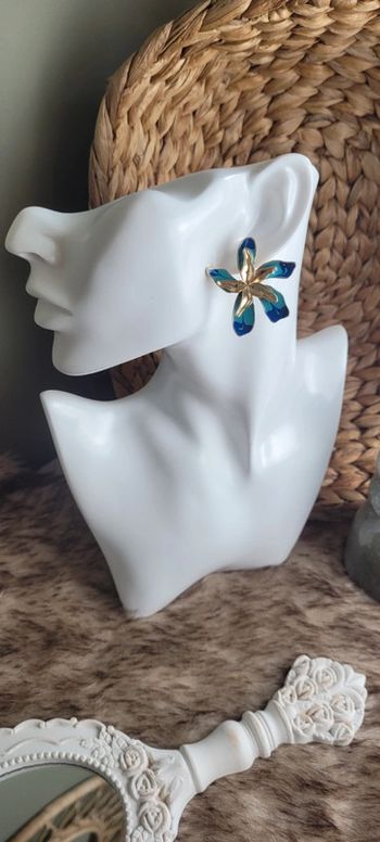 Magnifique boucles d'oreilles Orea turquoise doré