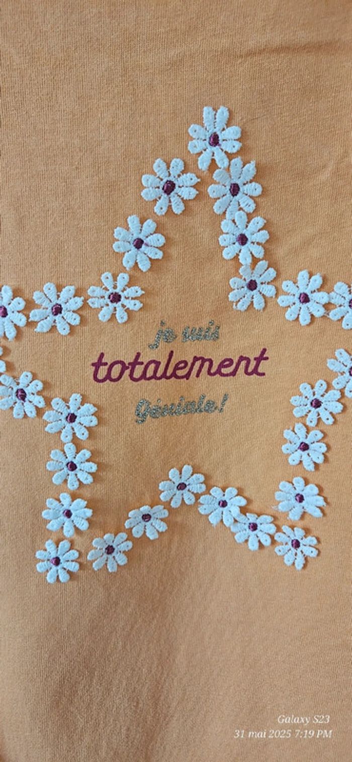 T.shirt manches courtes imprimé pâquerettes 12A - photo numéro 3