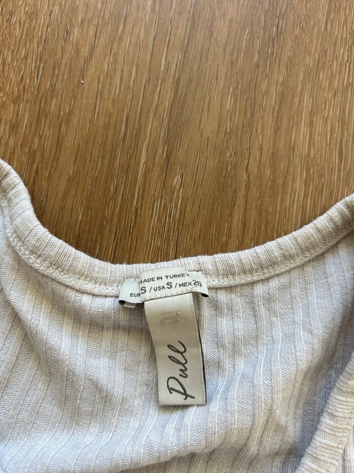 Petit top blanc boutonné taille S - photo numéro 4