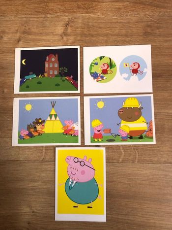 Lots de 5 stickers peppa pig