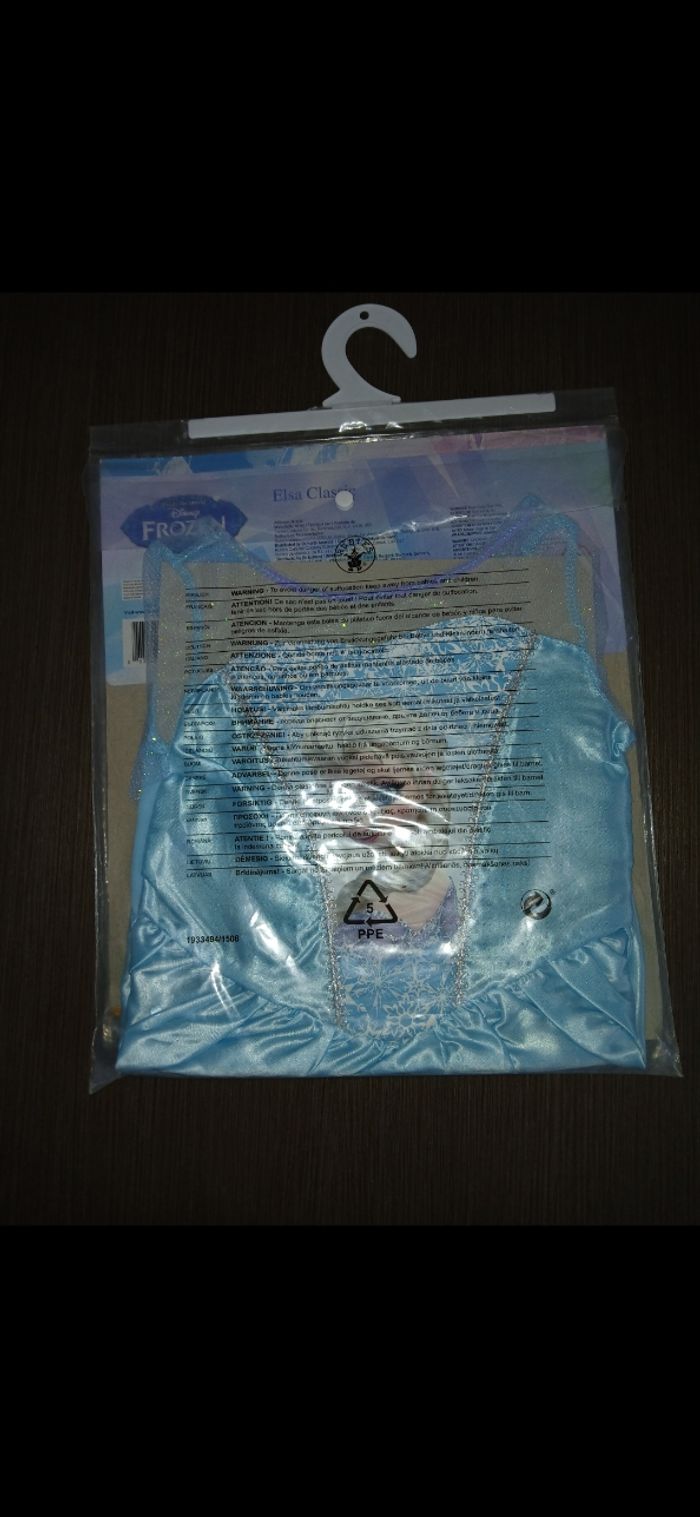 Déguisement robe fille disney la reine des neiges 5/6 ans - photo numéro 2