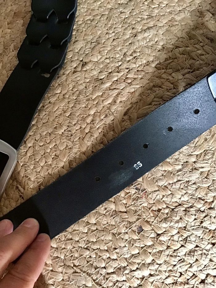 Ceinture couleur noir taille 95 large 4,5 cm - photo numéro 3