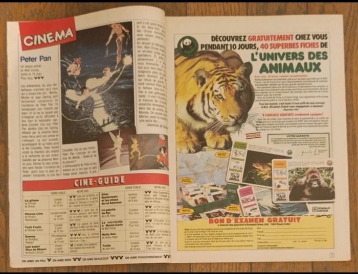 Ancien journal de Mickey avec cadeau poster géant Film Peter Pan N°1760 de 1986 vintage - photo numéro 6