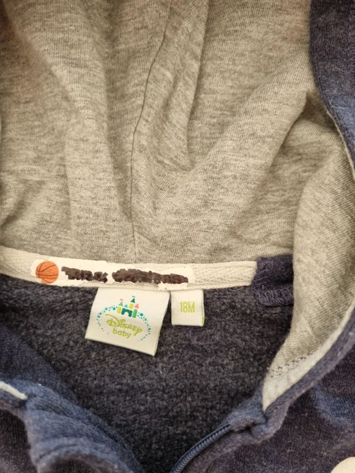 Sweat zippé à capuche 18mois - photo numéro 4