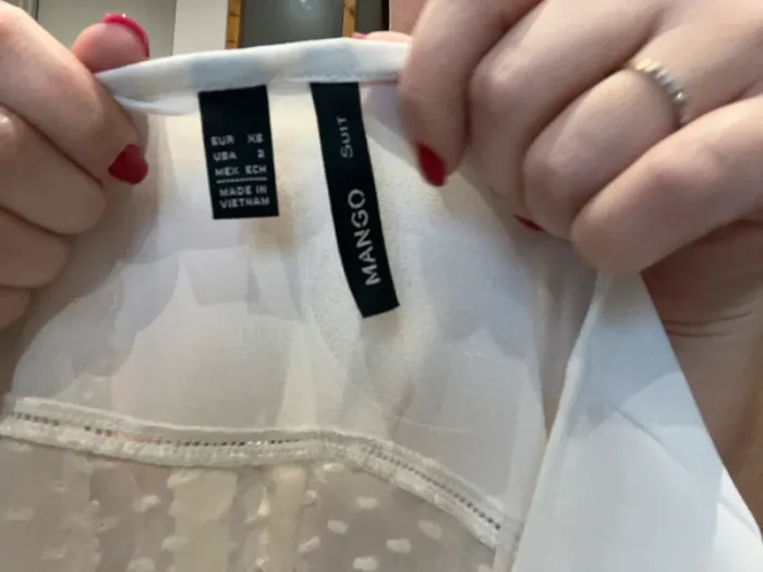 Blouse pois mango transparente sexy - photo numéro 4